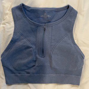 aerie zip front sports bra